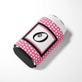 thumbnail image 3 of Letter O Monogram - Pink Black Polka Dots Can or Bottle Hugger, 3 of 5