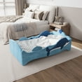 thumbnail image 5 of Ages 18+ Months Old Kids with Removable Safety Guard Rails, Low to Ground Design, Certified Fabric Beds (Khaki), 5 of 8