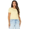 thumbnail image 2 of Celebrity Pink Women's Short Sleeve Pointelle Henley, Sizes XS-XXXL, 2 of 5