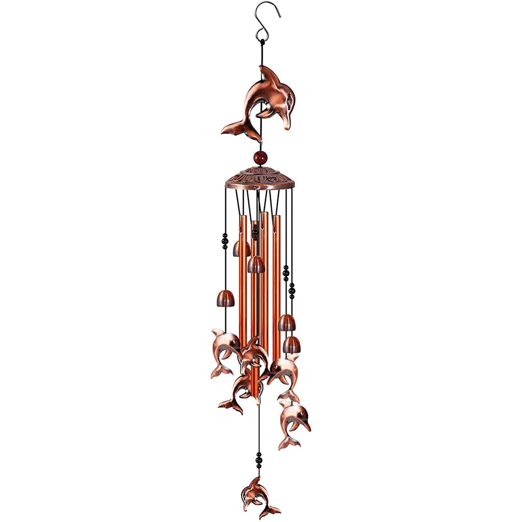StealStreet Windspiel Mit Totenkopf – Rundes Oberteil, Aus Kupfer/Polyresin, Ca. 58 Cm (23 Zoll) Hoch