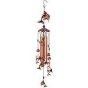 Sofullue 35 Inch Wind Chimes Retro Dolphin Bells Soothing Melodic Tones for Patio Garden