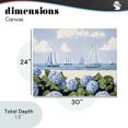thumbnail image 4 of Stupell Industries Coastal Sails & Hydrangeas Canvas Art, 30 x 24, by Sisi and Seb, 4 of 8