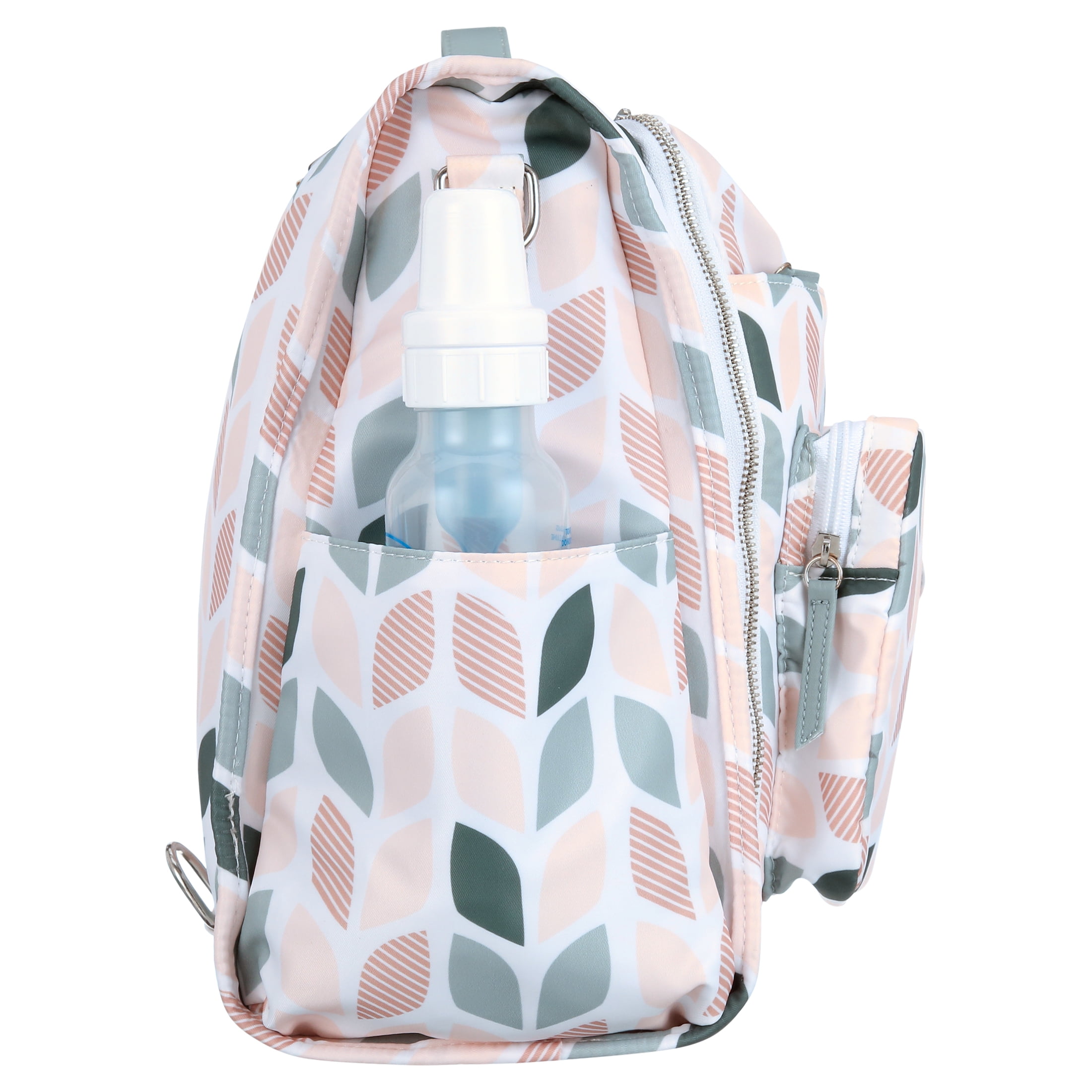 ハウスオンザヒル Parent Bag (Flower Stripe) MoDRN Nylon Convertible Diaper Bag Backpack, Floral