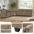 thumbnail image 4 of Bonzy Home Modular Sectional Sofa Couches for Living Room Ideal for Small Spaces & Family Fun Brown, 4 of 8