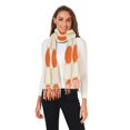 thumbnail image 2 of FORMRS Womens Scarf Winter Soft Long Big Warm Shawls Wrap Tassel Scarves, Orange Geometric Circles, 2 of 9