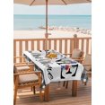 thumbnail image 2 of Outdoor Tablecloth with Umbrella Hole for Patio/Picnic/Party/Camping, 250th Anniversary Waterproof Table Cloth Rectangle Table Cover Washable, Home Sweet Black Plaid 4th of July (60"x 102"), 2 of 9