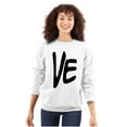 thumbnail image 3 of Love Matching Set Engagement Photos Unisex Plus Fleece Graphic Sweatshirt Brisco Brands 3X, 3 of 6