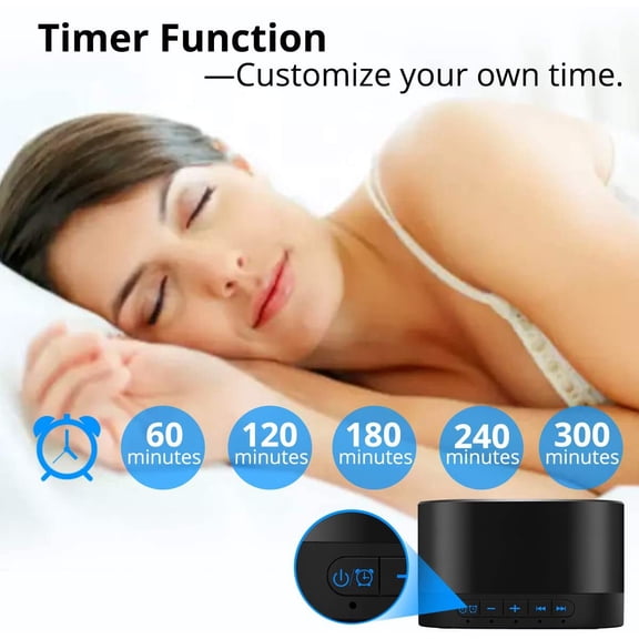 White Noise Machine with 20 Non-Looping Natural Soothing Sounds