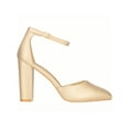 thumbnail image 2 of Women Point Toe Chunky Heeled Pumps Ankle Strap Pumps High Heel Ankle Strap Pump, 2 of 5