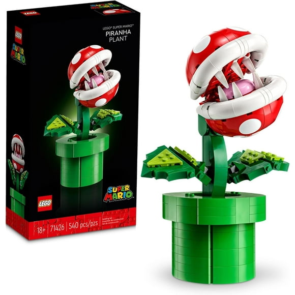 LEGO Collectibles de Super Mario Brothers - Set de construcción de la Planta Piraña para adultos y adolescentes | Figura detallada de Mario, un regalo ideal para gamers