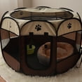 thumbnail image 3 of Jaula octogonal para mascotas, valla plegable de tela Oxford, impermeable, para gatos, sala de partos, resistente a los arañazos, tienda de campaña para perros, suministros para mascotas, 3 of 5