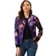thumbnail image 1 of Cazadora bomber Floral Allegra K Morado oscuro S, 1 of 6