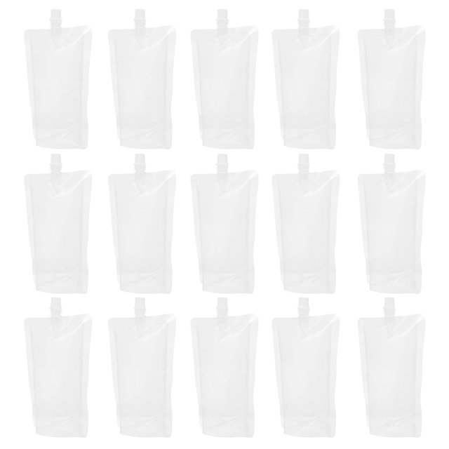 20 piezas Monederos Pajitas de plástico Rellenables Vacías Bolsas exprimibles Bolsa de succión Jugo Viajes
