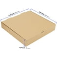 thumbnail image 2 of 30 cajas de pizza cuadradas de cartón, cajas de pizza corrugadas, cajas de embalaje desechables para llevar, mantiene la pizza fresca, color marrón Kraft, 2 of 4