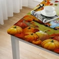 thumbnail image 4 of WYYP Autumn Square Elastic Fitted Tablecloth, Fall Pumpkin Maple Leaves Elastic Edged Table Cover, Dust Proof Washable Tablecloth for Family Picnic Party Use White, 4 of 7