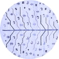 thumbnail image 1 of Ahgly Company Indoor Round Solid Blue Modern Area Rugs, 5' Round, 1 of 4