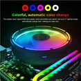thumbnail image 3 of COOLMOON RGB CPU Cooler LED Colorful for Ultra Silent Computer CPU Heat Sink Cooling Fan DC 12V 3P Connector, 3 of 8