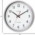 thumbnail image 4 of 404-1235UA-PL UltrAtomic 14 inch Stainless Steel Wall Clock, Shatterproof Lens, Silver, 4 of 4