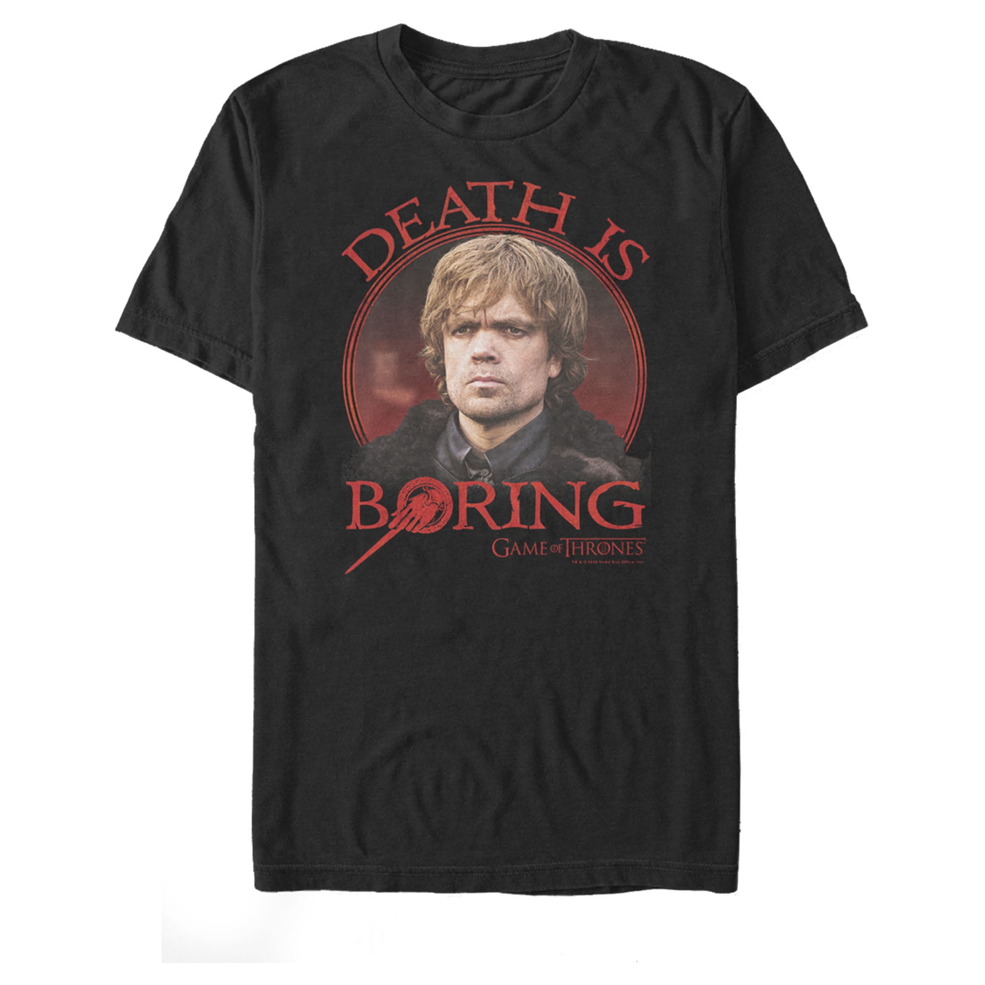 Men's Game of Thrones Tyrion Death is Boring Graphic Tee Black Small -  Walmart.com