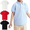 thumbnail image 2 of Qudderr Kids Toddler Boys Girls Golf Shirt Short Sleeve T-Shirt School Uniform Youth Athletic Lapel Tees Summer Cotton Tops for Unisex Size 3-15 Years, 2 of 8