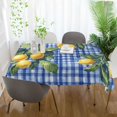 thumbnail image 3 of Yayeee Tablecloths 54" x 54" Rectangle Wrinkle Resistant Party Table Cover, Green Lemon Plaid, 3 of 8