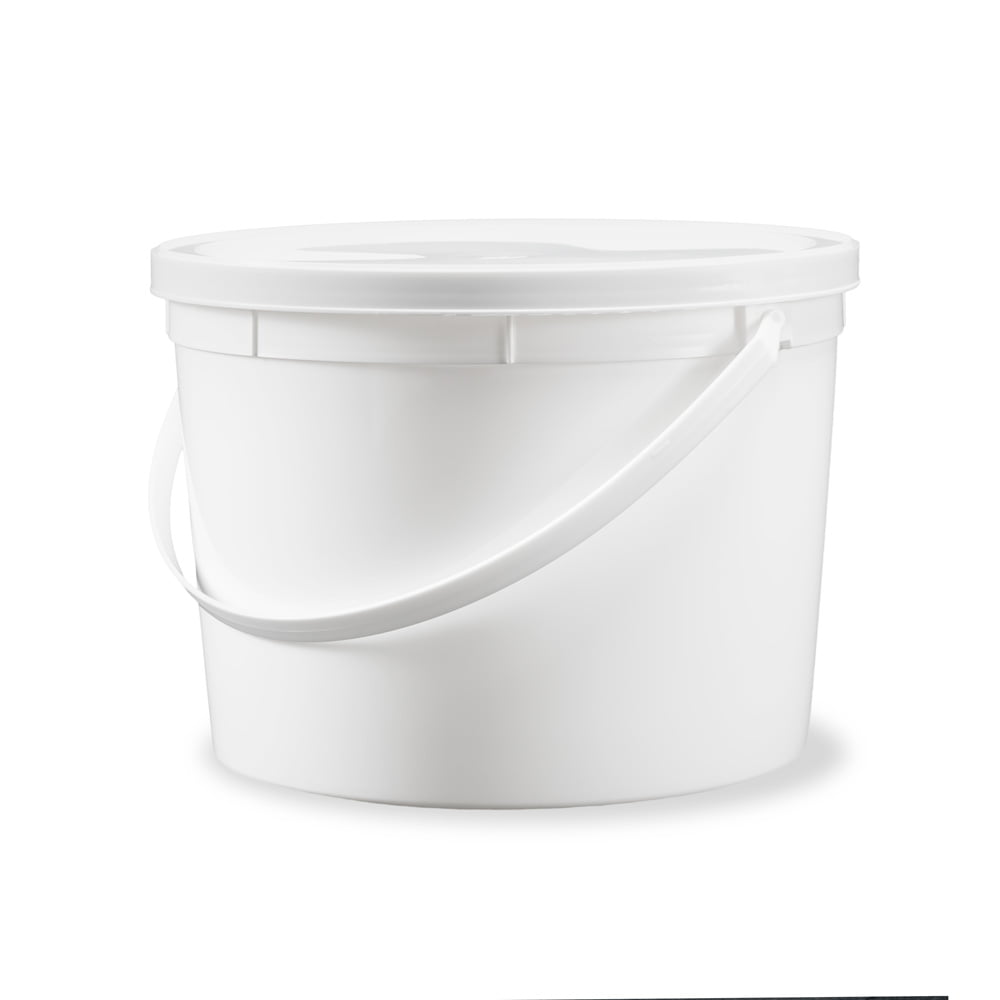 1 Gallon Food Grade Round Bucket with Lid Various Colors and Quantities
