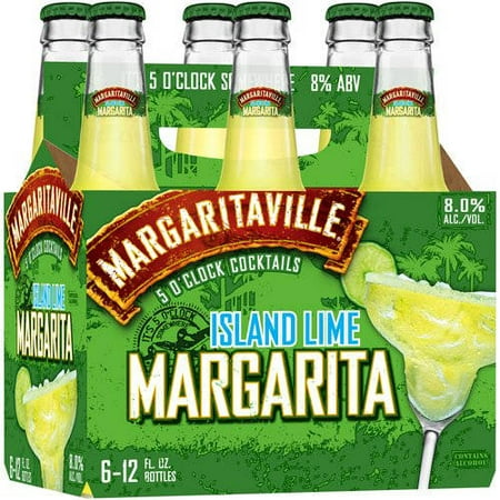 Margaritaville, 5 O'Clock Cocktails Island Lime Margarita, 12 fl oz, 6 pack