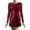 Red, variant on Wdgfv Womens Sequin Dress Formal Sequin Feather Gown with Long Sleeve Round Neck Design for Evening Events and Red XL