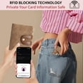 thumbnail image 4 of LOUEBICA Small Wallets for Women Leather Bifold RFID Blocking Card Holder Compact Wallet Women with Zipper Coin Pocket, 4 of 7