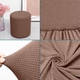 thumbnail image 4 of Oefntac Housse Extensible pour Tabouret Rond en Tissu Doux et Imperméable, Housse pour Pouf Lavable, Coiffeuse, Chambre, Salon, 4 of 6