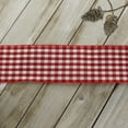 thumbnail image 2 of Ribbon Traditions Small Check Gingham Plaid Wired Ribbon 2 1/2" by 10 Yards - Red, 2 of 3