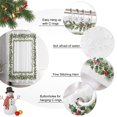 thumbnail image 2 of Small Stall Shower Curtain 36x78 Inch Narrow Half Size Christmas Bath Curtains Bathroom Decor, Xmas Green Pine Needles Rustic Berries Leaves Waterproof Fabric Shower Curtain Set with Hooks 36 Inch, 2 of 8