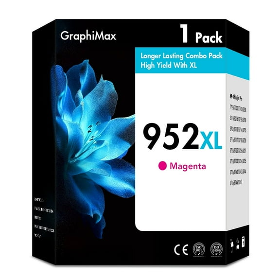 952 952XL Ink Cartridges Compatible for HP 952XL 952 Color Ink for OfficeJet Pro 8710 7740 8720 8210 8715 8702 7720 8730 8740 8216 8725 8700 (1 Pack Magenta)