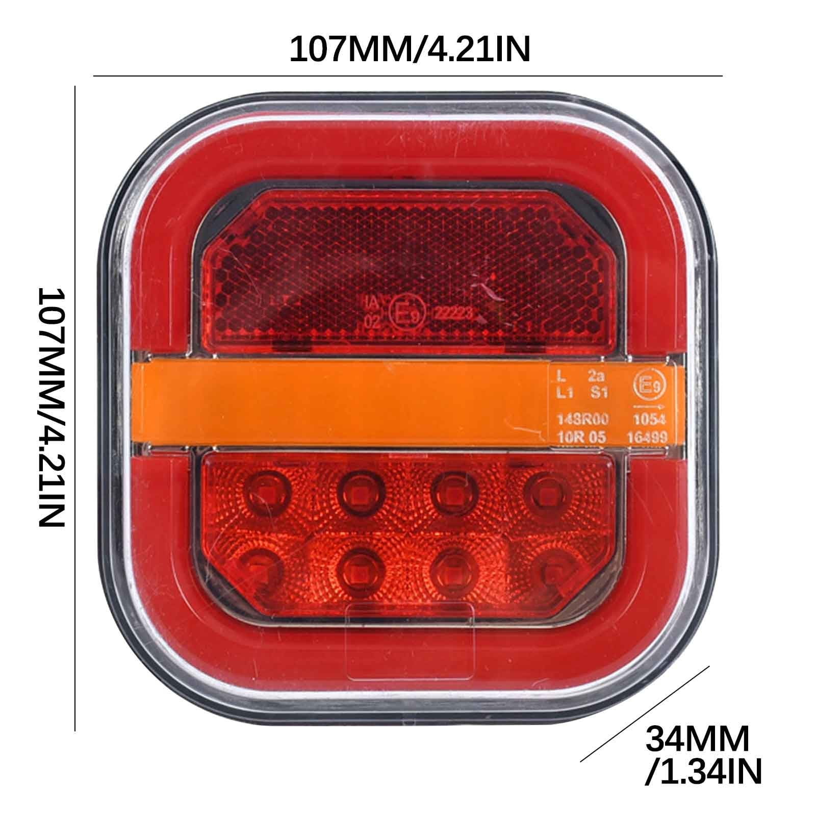 geerera 1Pcs LED Rear Trailer Lights, Wireless Trailer Lights Magnetic,Waterproof LED Tail Light Stop Brake Light for Caravan Van Boat Camper Truck Lorry Tractor