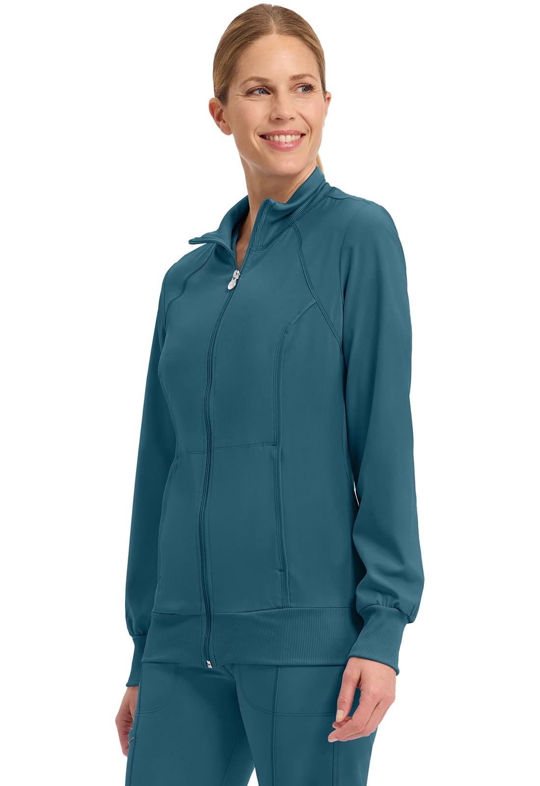 Infinity Cherokee Zip Front Scrub Jackets for Women, 4-Way Stretch Fabric, 2391A