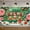 1A, variant on Gingerbread Man Design Christmas Banner Candy Cane Pattern Xmas Display Red Green Color Striped Design Holiday Backdrop for Christmas Party Family Reunion Holiday Photo Shoot