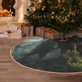 thumbnail image 4 of Salouo Forest Stone-Colored Dragon Christmas Tree Skirt 30" Farmhouse Christmas Decorations Snowman Xmas Tree Skirt Tree Mat for Holiday Party Decor, 4 of 8