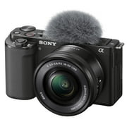 Sony ZV-E10 Mirrorless Digital Camera, 24.2 MP, with Caser, Charger and More, Black,(International Model)