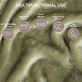 thumbnail image 3 of Superior Fleece Plush Fluffy Soft Blanket, Solid Sage, Throw, 3 of 7
