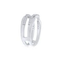 thumbnail image 4 of AFFY 0.40CT Moissanite Diamond Infinity Guard Enhancer Ring for Women 18K White Gold over Silver-12, 4 of 7