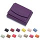 thumbnail image 3 of CHAO Carteras pequeñas para mujer, tarjetero pequeño de tres pliegues con bolsillo para monedas plegable, color morado, 3 of 5
