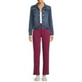 thumbnail image 2 of Time and Tru Women's High Rise Drawstring Waist 30" inseam Knit Pants, 2 of 6