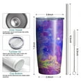 thumbnail image 6 of 20oz Tumbler with Lid and Straw Stainless Marble Purple Steel Vacuum Insulated Water Coffee Tumbler Cup, Double Wall Vacuum Insulated Travel Mug Reusable Tumblers for Ice Drinks, Hot Beverage, 6 of 7
