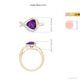 thumbnail image 4 of ANGARA Natural Trillion Checker-Cut 1.2 ct Amethyst Infinity Ring in 14K Yellow Gold for Women (Size-8mm) | February Birthstone, Birthday, Anniversary, Jewelry Gift for Women | Natural Amethyst Ring, 4 of 9