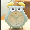 thumbnail image 1 of Tyst digital väckarklocka med tecknad uggla, söt Totoro-klocka i metall med nattlampa, 1 of 3