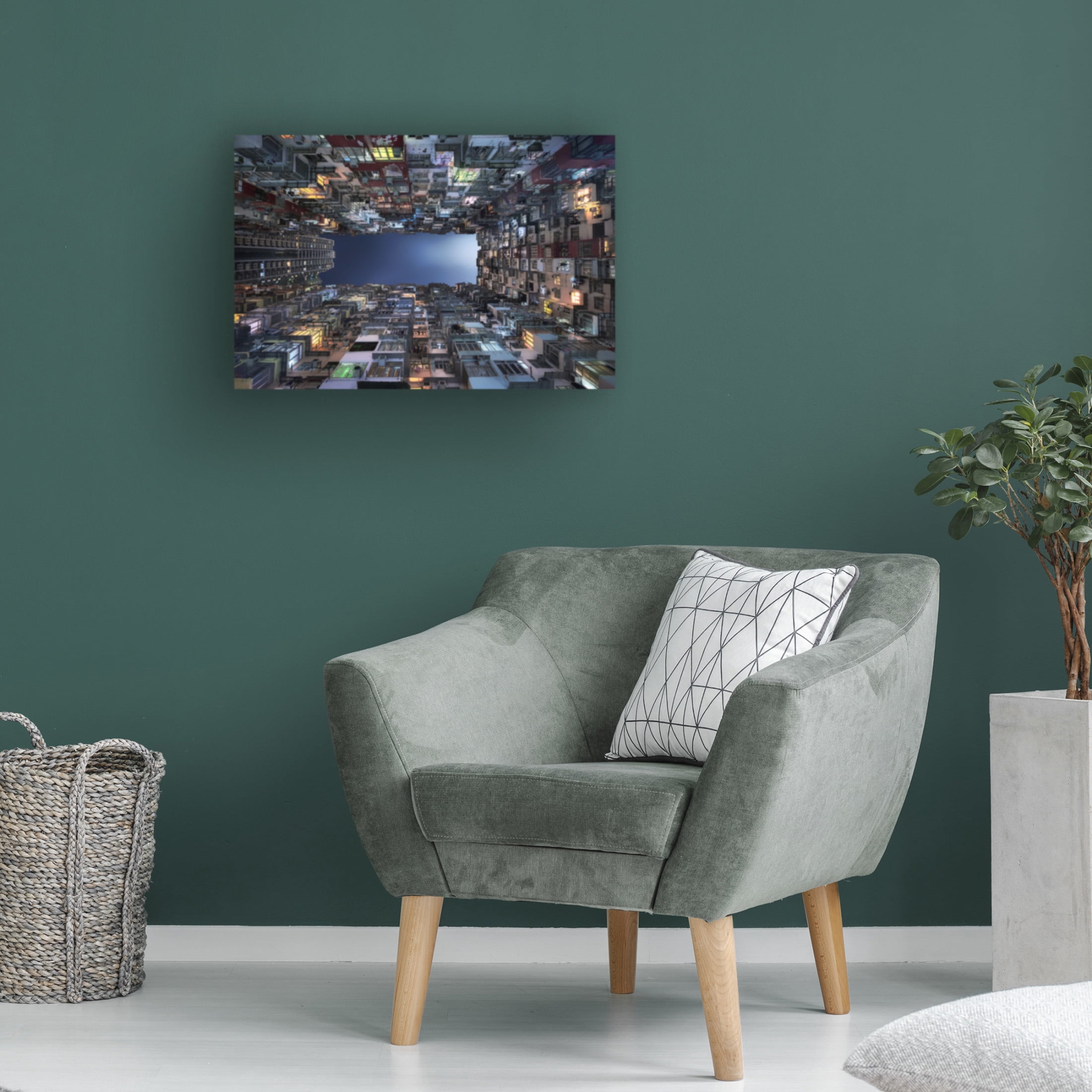 Canvas Wall Art - Jesus M. Garcia 'Beehive Buildings' Wall Art for Living Room, Bedroom, or Office Décor by Trademark Fine Art - 47 x 30 Inches