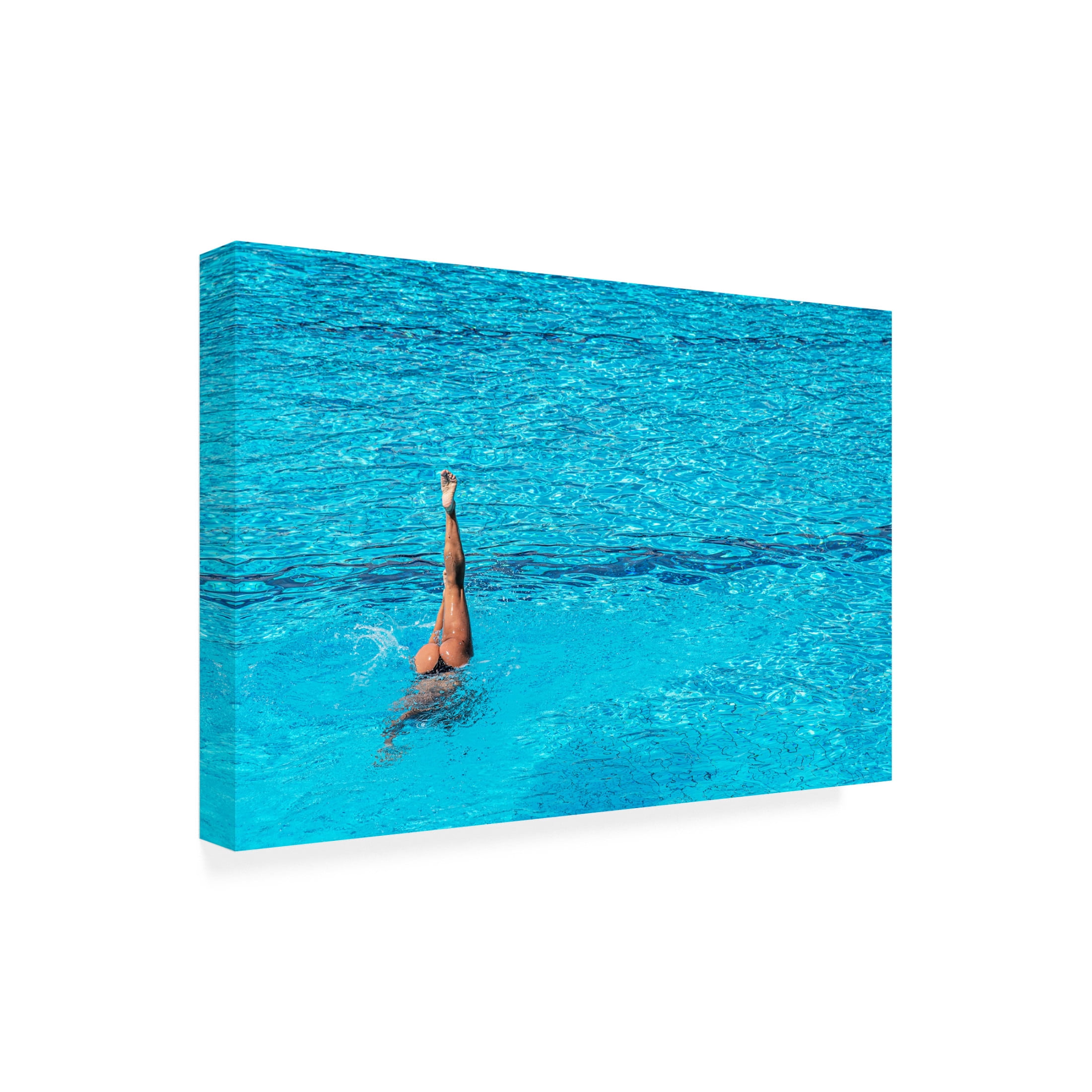 Trademark Fine Art Linda Wride synchronised swimming practice Canvas Wall Art