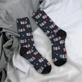 thumbnail image 5 of KLL USA Print Cool Socks Men's Women's Crew Socks Funny Crazy Novelty Stockings, 5 of 6