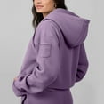 thumbnail image 4 of Rohuuque Women's Zip Up Hoodies Sweatshirt Long Sleeve Solid Color Casual Jacket with Pockets Lightweight Outdoor Sport Sweatshirts Purple, 4 of 9