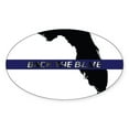 thumbnail image 1 of CafePress - Back The Blue Florida Sticker - Sticker (Oval), 1 of 1